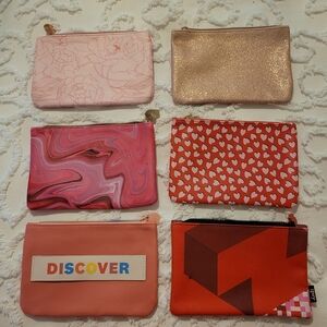 ipsy Pink and Red Valentine Theme Cosmetic Bags Set